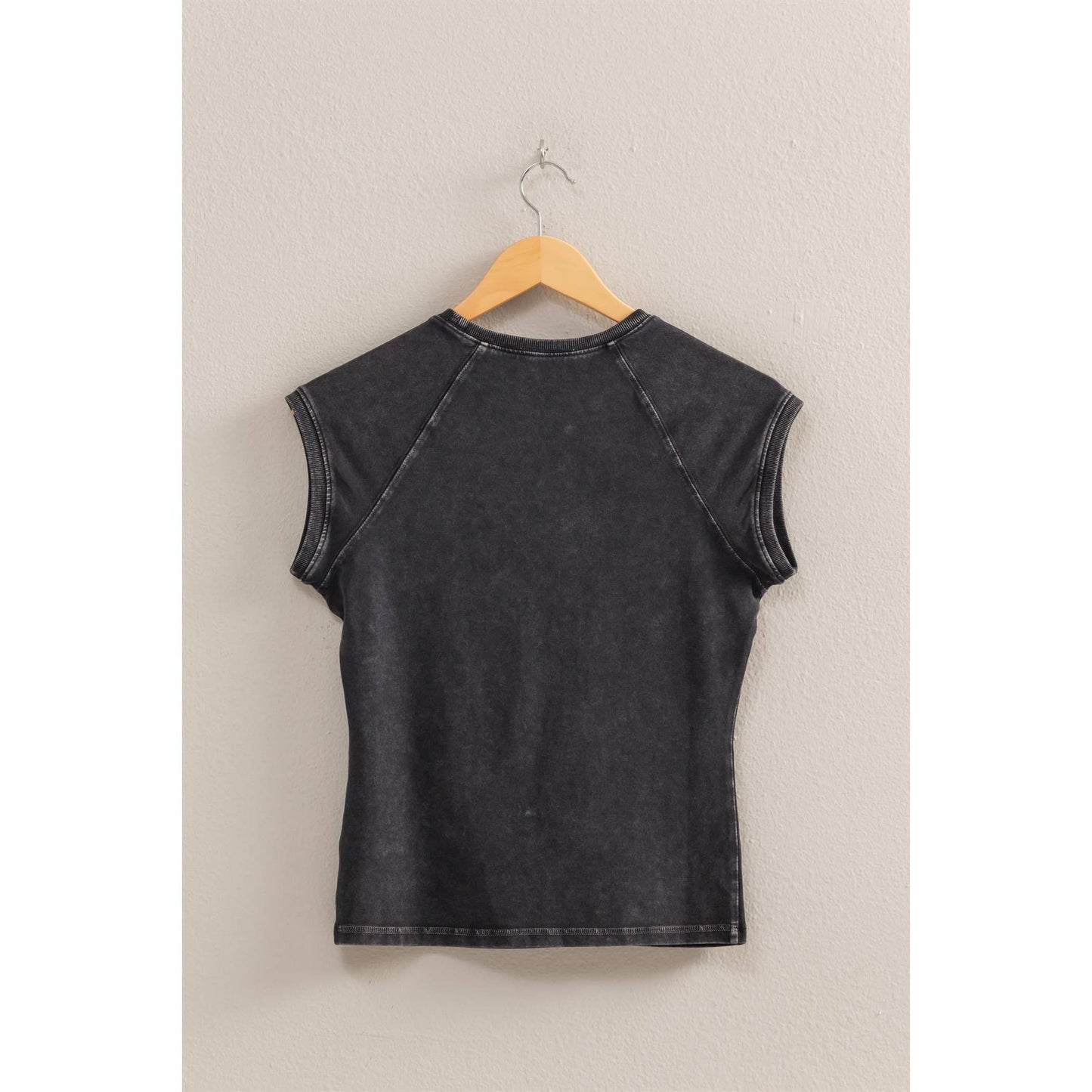 Basic Raglan Cap Sleeve Tee