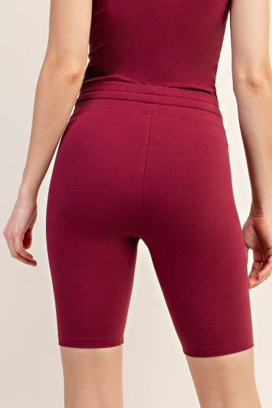 Drawstring Biker Short