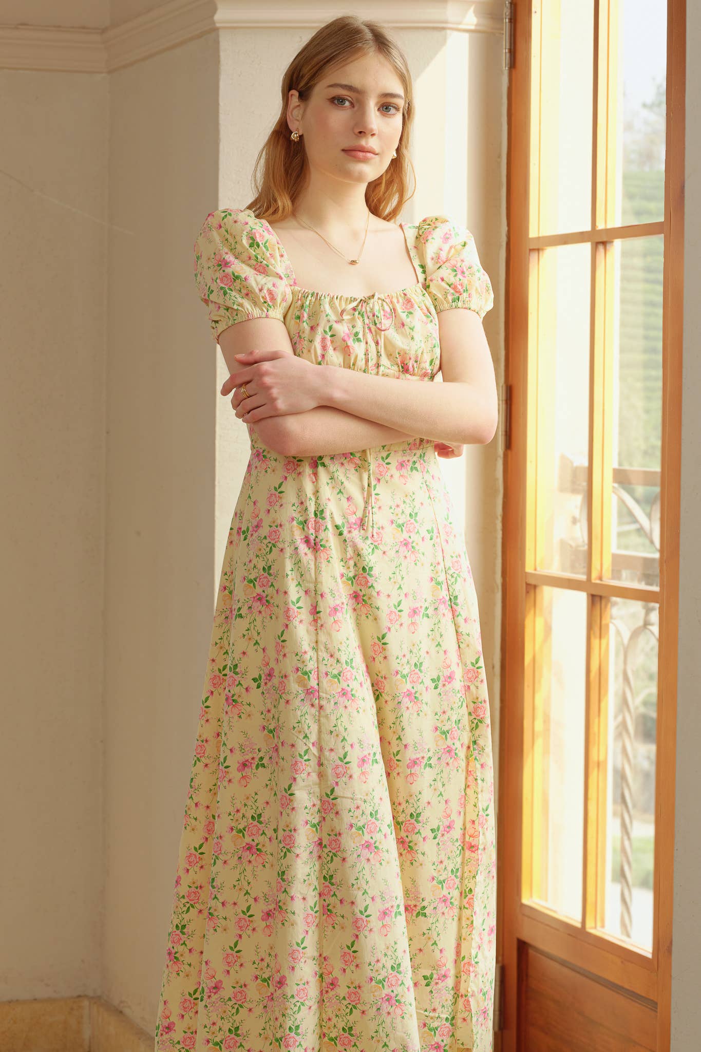 Vintage Garden Party Midi Dress