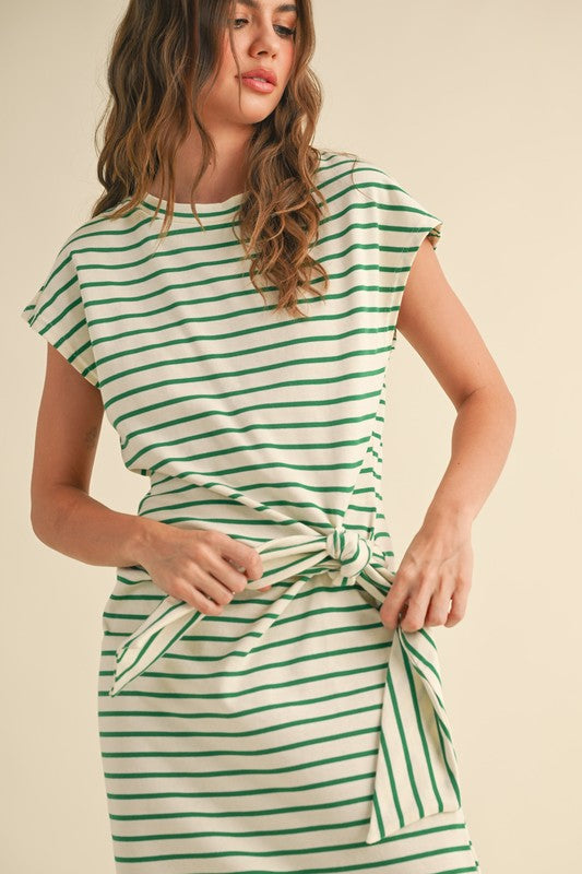 Ashli Striped Knot Dress