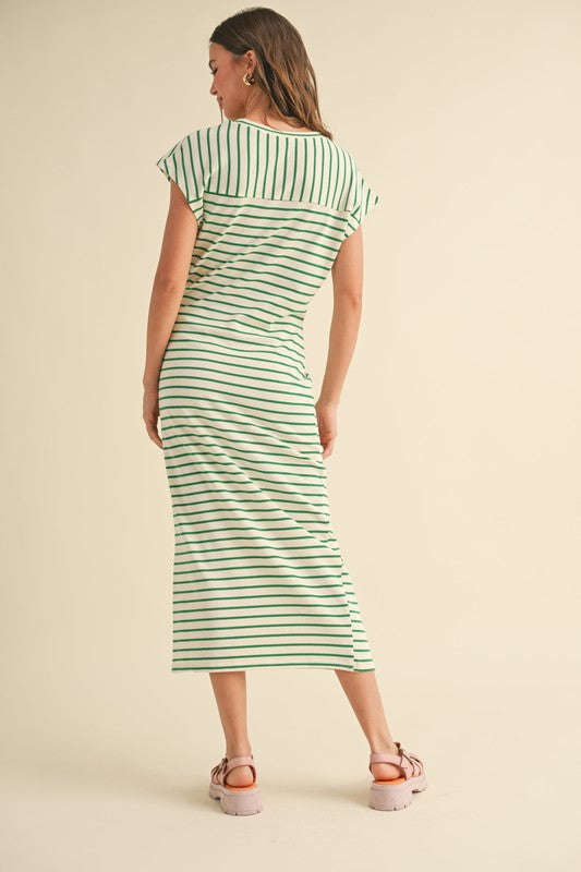 Ashli Striped Knot Dress