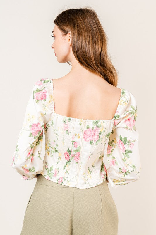 Sweetheart Floral Corset Top