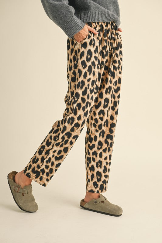 Tiffany Leopard Drawstring Pant