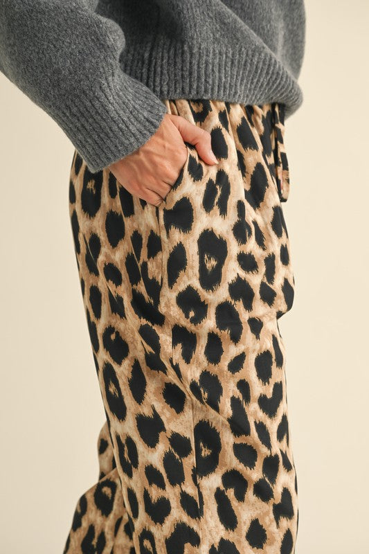Tiffany Leopard Drawstring Pant