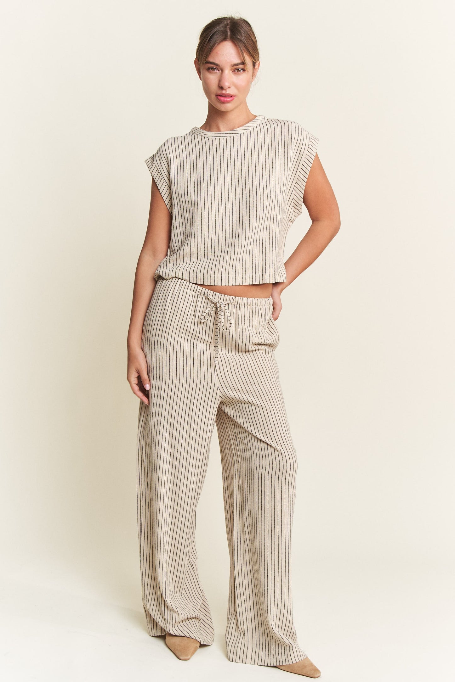 Britney Striped Casual Pant