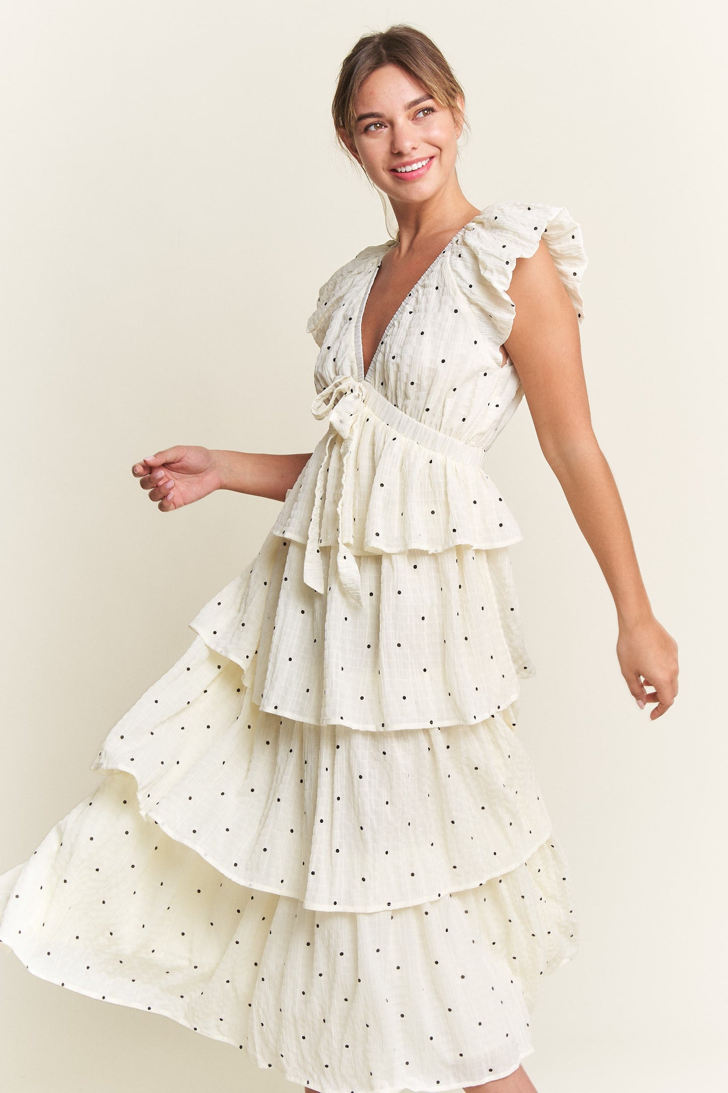 Alexa Polka Dot Maxi Dress