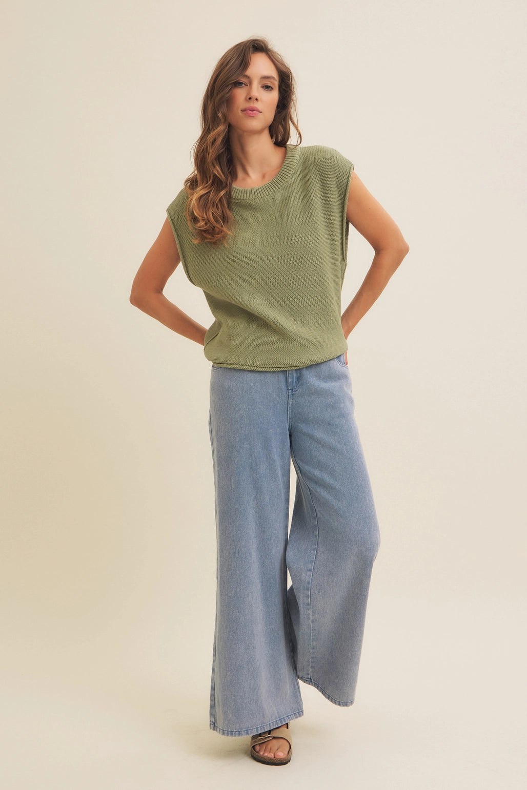 Tiffany Exposed Seam Sweater Vest