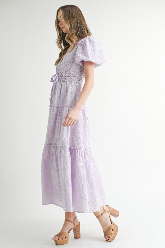 Kamryn Puff Sleeve Midi Dress