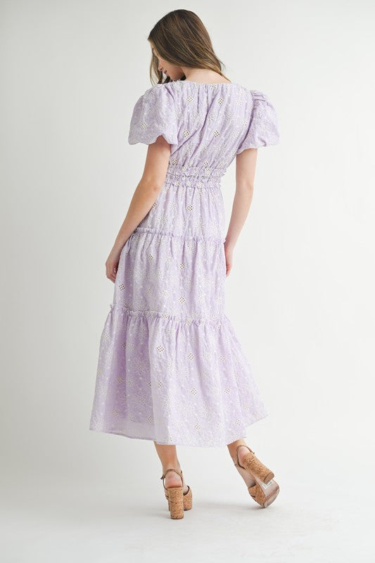 Kamryn Puff Sleeve Midi Dress