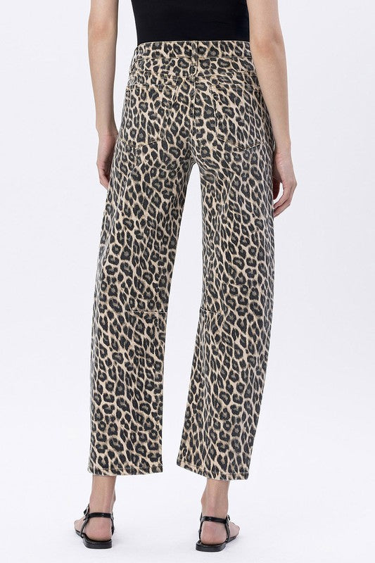 Leopard Barrel Jeans