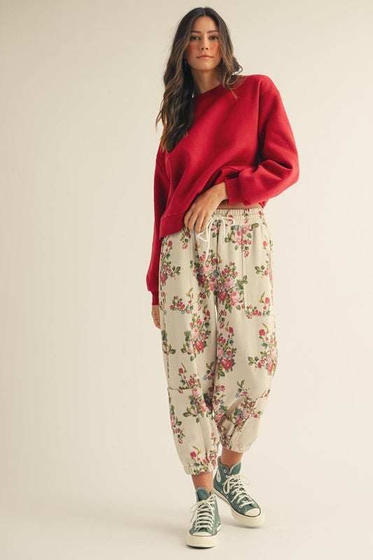Floral Pocket Sweatpants