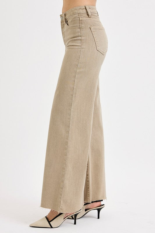 High Rise Tummy Control Lurex Palazzo Pants