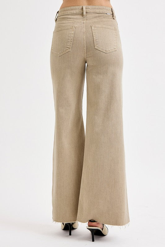 High Rise Tummy Control Lurex Palazzo Pants