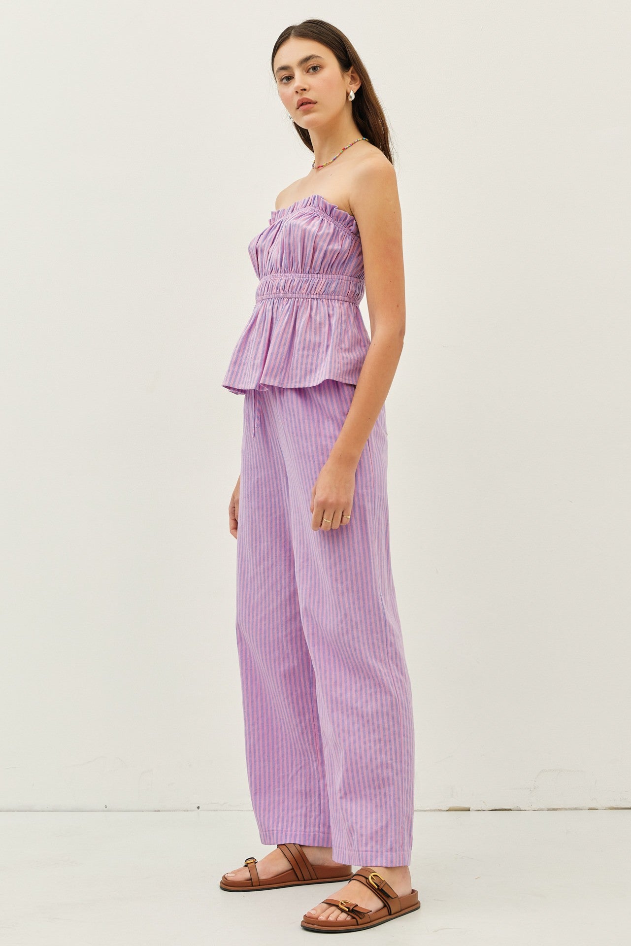 Penelope Pink/Blue Drawstring Pant