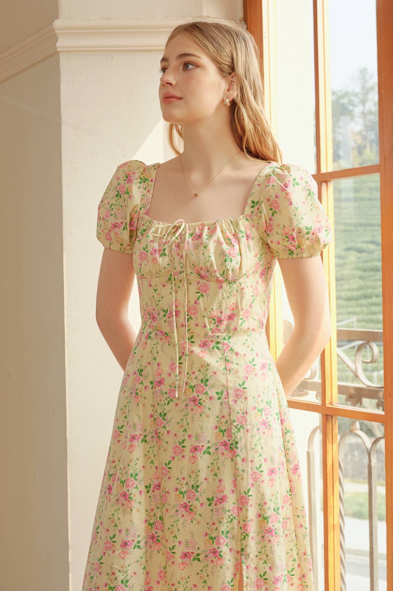 Vintage Garden Party Midi Dress