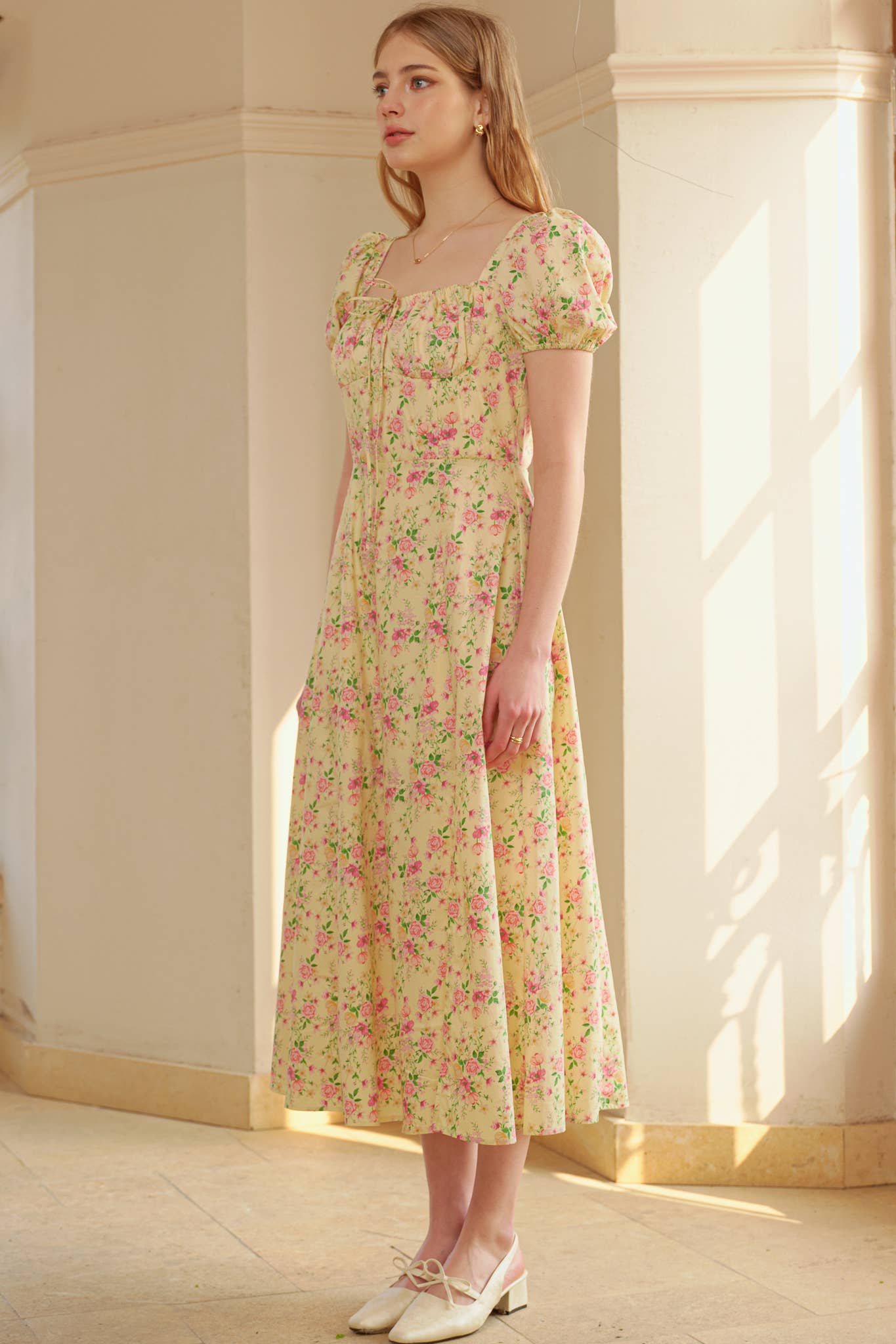Vintage Garden Party Midi Dress