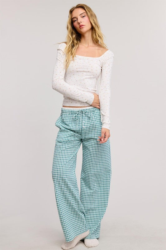 Free Spirit Gingham Boxer Pant