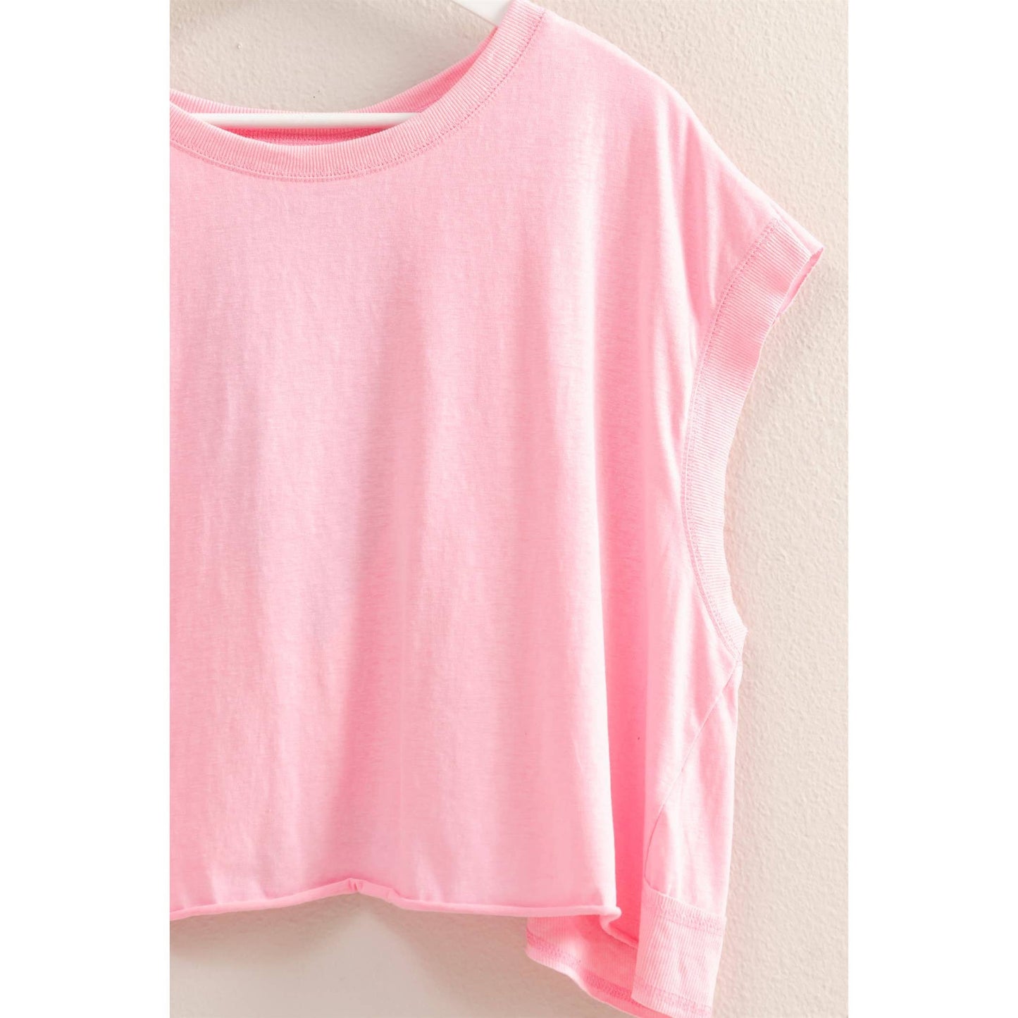 Short Sleeve Relaxed Fit Open Back Top