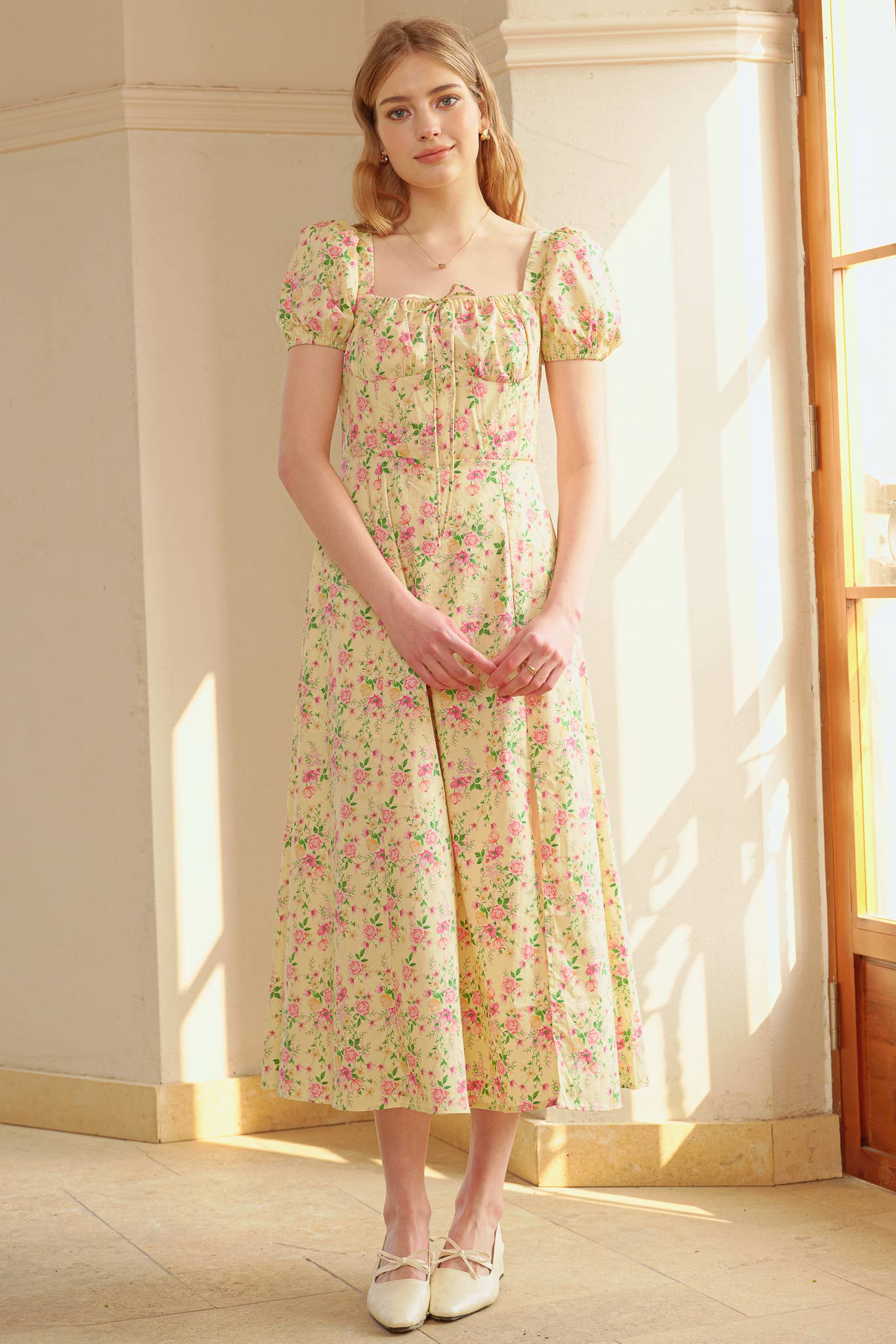 Vintage Garden Party Midi Dress