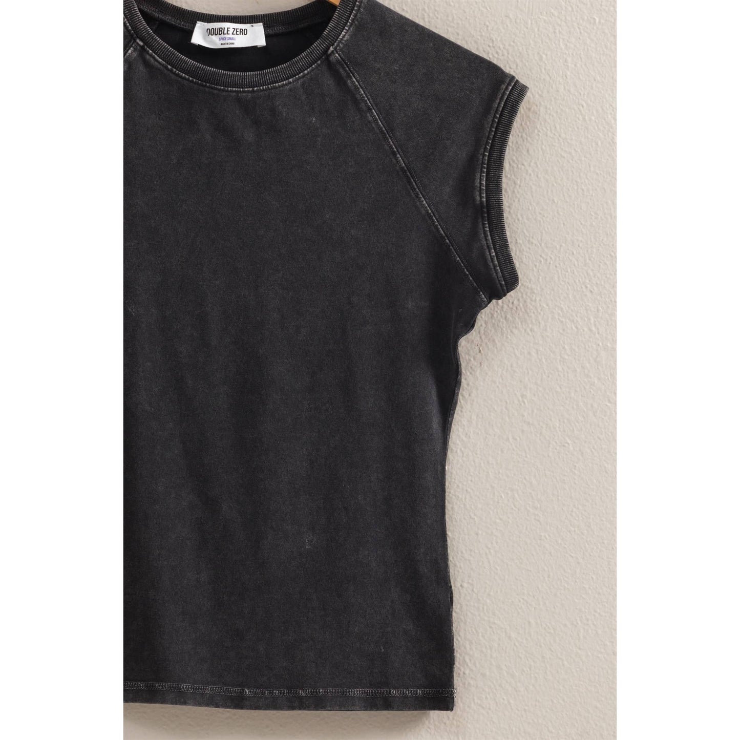 Basic Raglan Cap Sleeve Tee