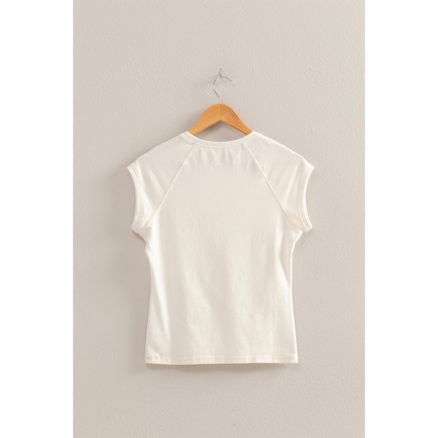 Basic Raglan Cap Sleeve Tee