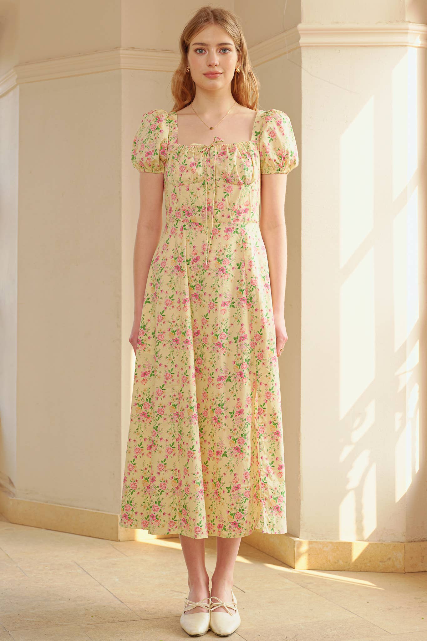 Vintage Garden Party Midi Dress