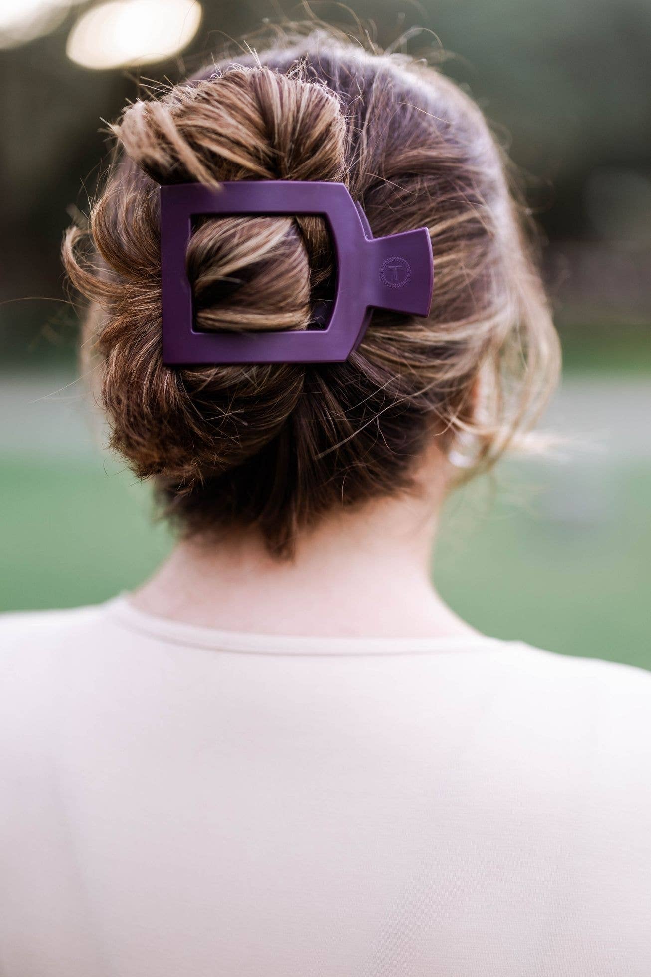 Square Flat Hair Clip | Large| Burgundy Bliss