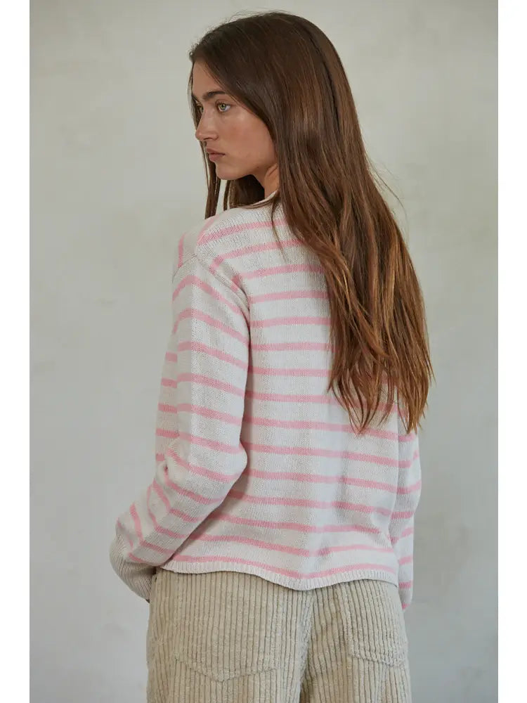 Kelsey Striped Cardigan Sweater Set