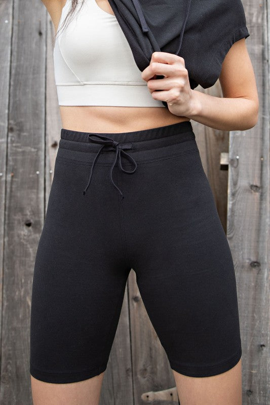 Drawstring Biker Short