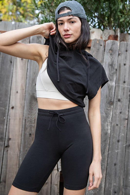 Drawstring Biker Short
