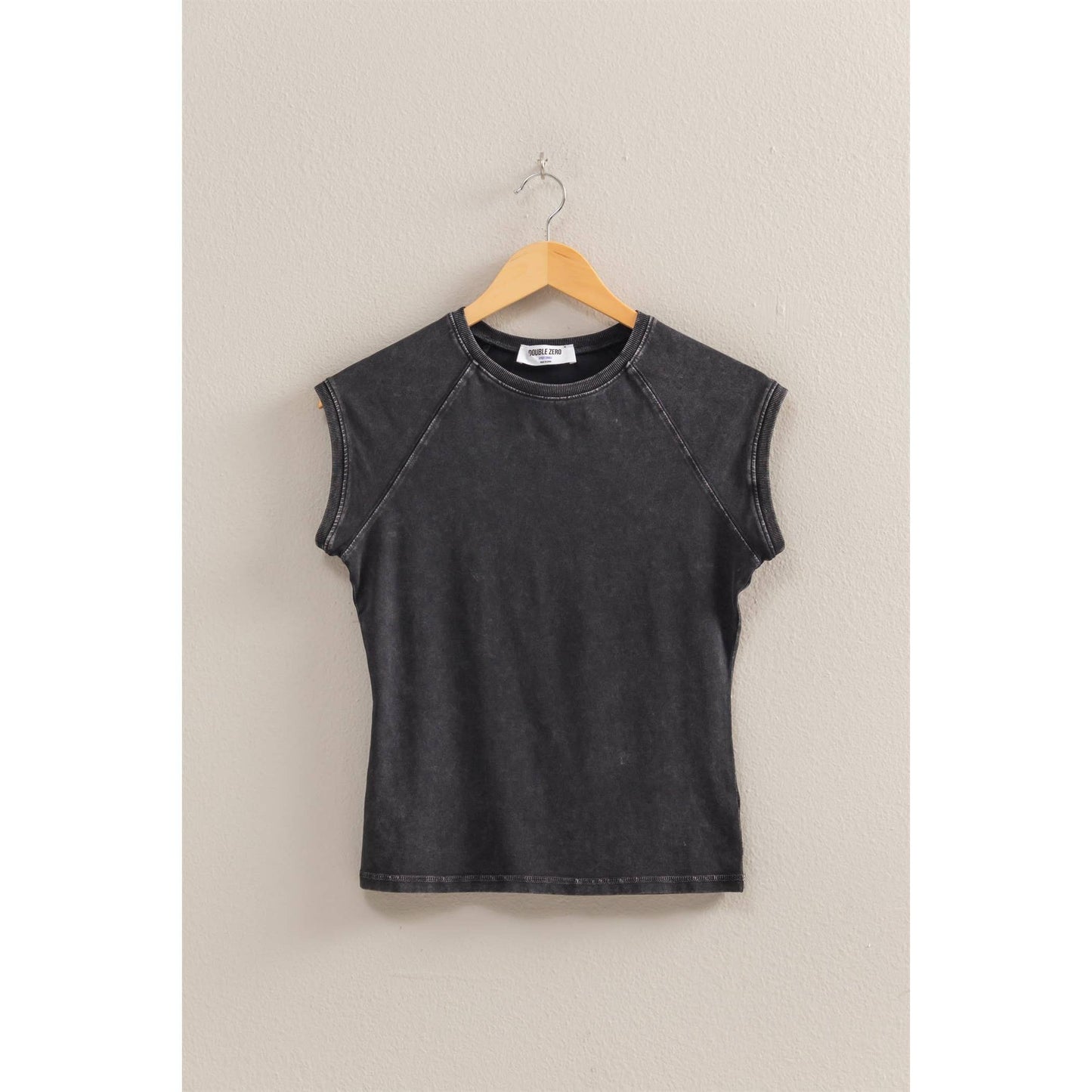 Basic Raglan Cap Sleeve Tee