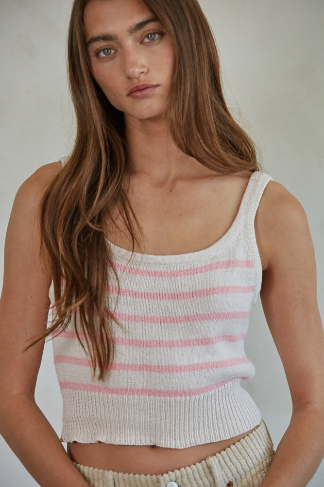 Kelsey Striped Tank Sweater Set