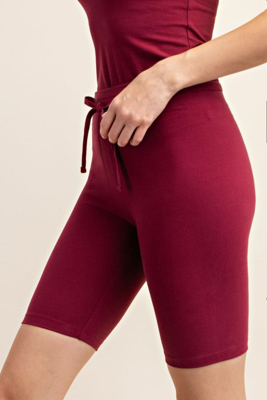 Drawstring Biker Short