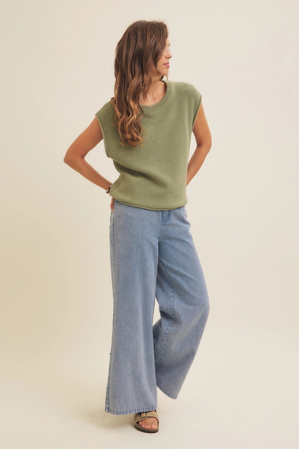 Tiffany Exposed Seam Sweater Vest