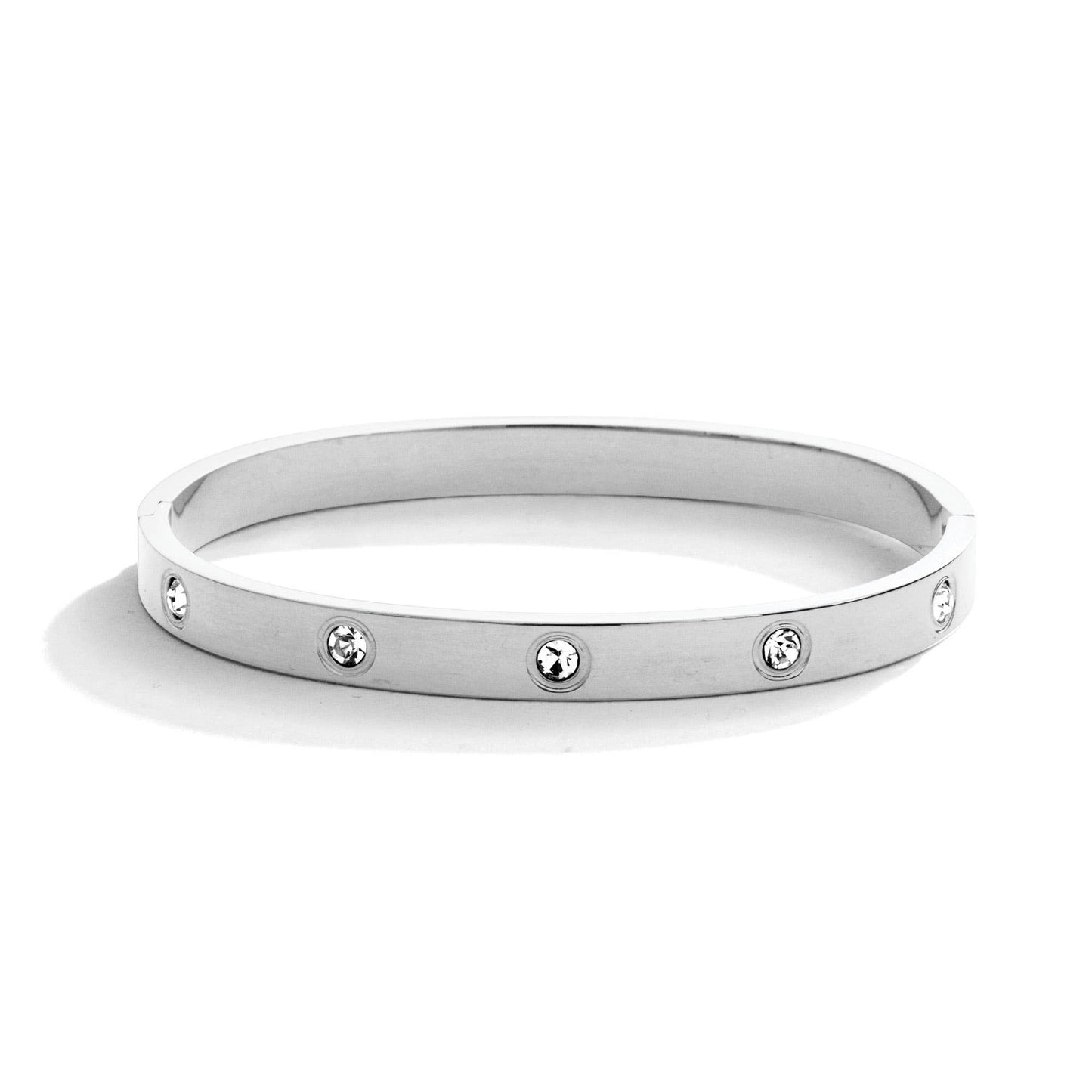 Cubic Zirconia Hinged Bracelet