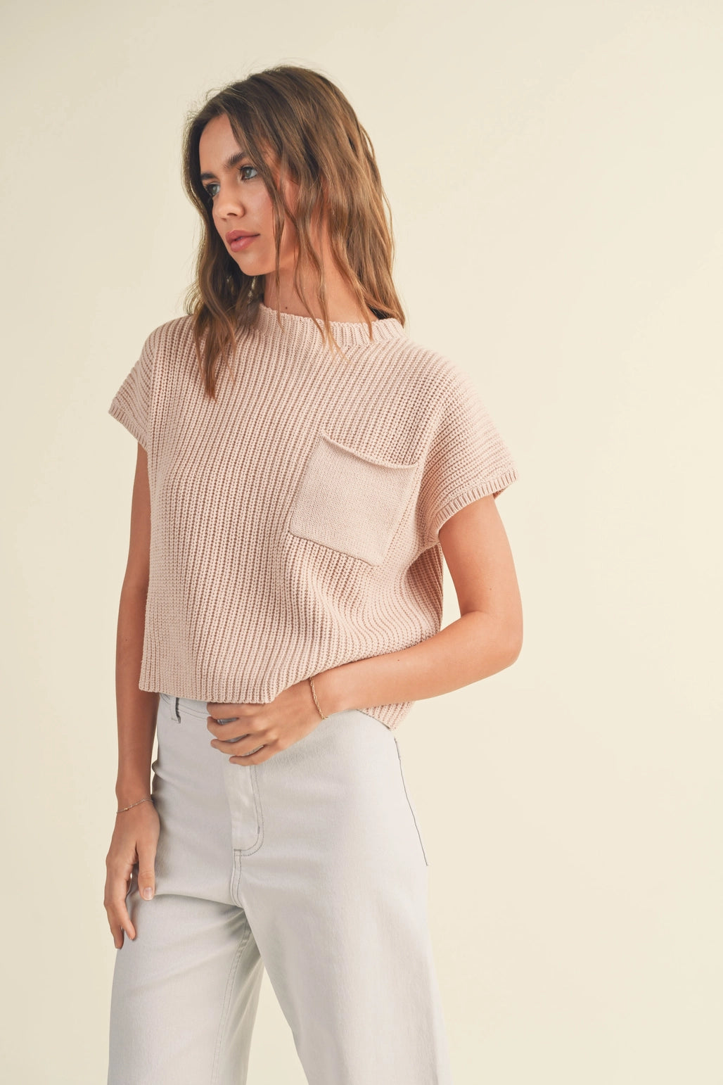 Christina High Neck Knit Top