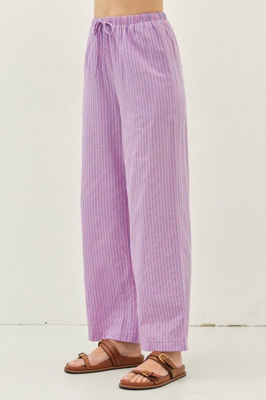 Penelope Pink/Blue Drawstring Pant