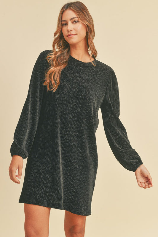 Black Dazzle Velvet Dress