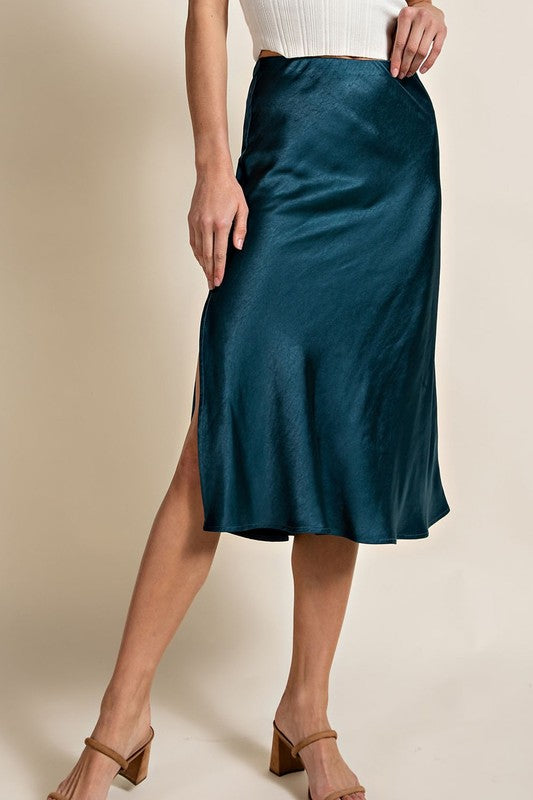 Satin Midi Skirt