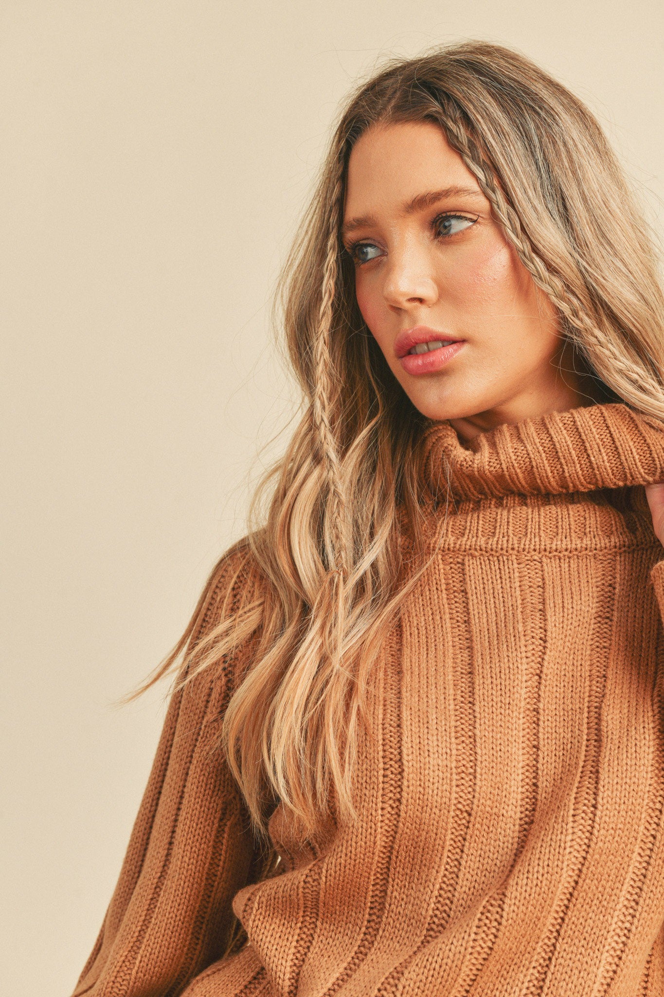 Cable Knit Turtleneck Sweater