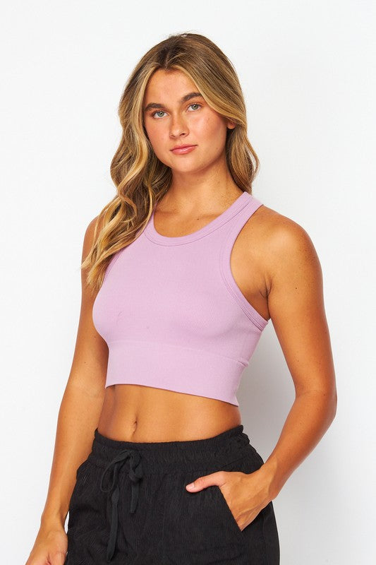 Seamless High Neck Bra Tank