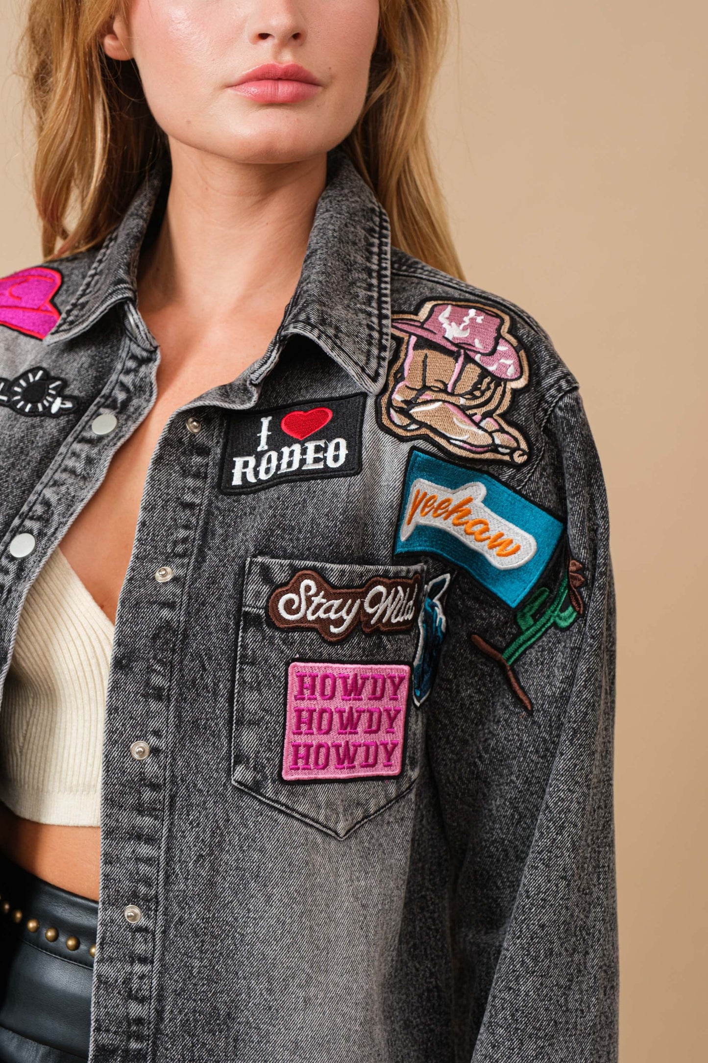 Rodeo Patchwork Denim Shacket