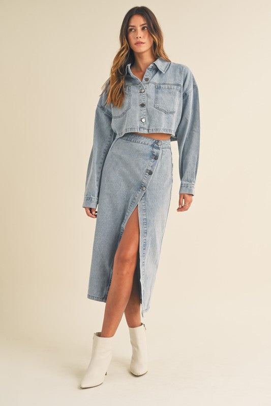 Denim Jacket & Skirt Set