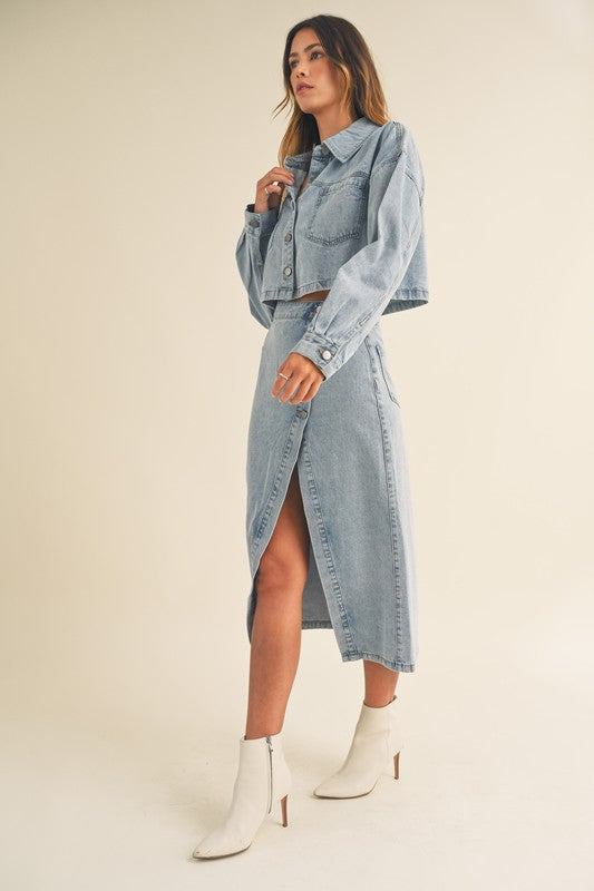 Denim Jacket & Skirt Set