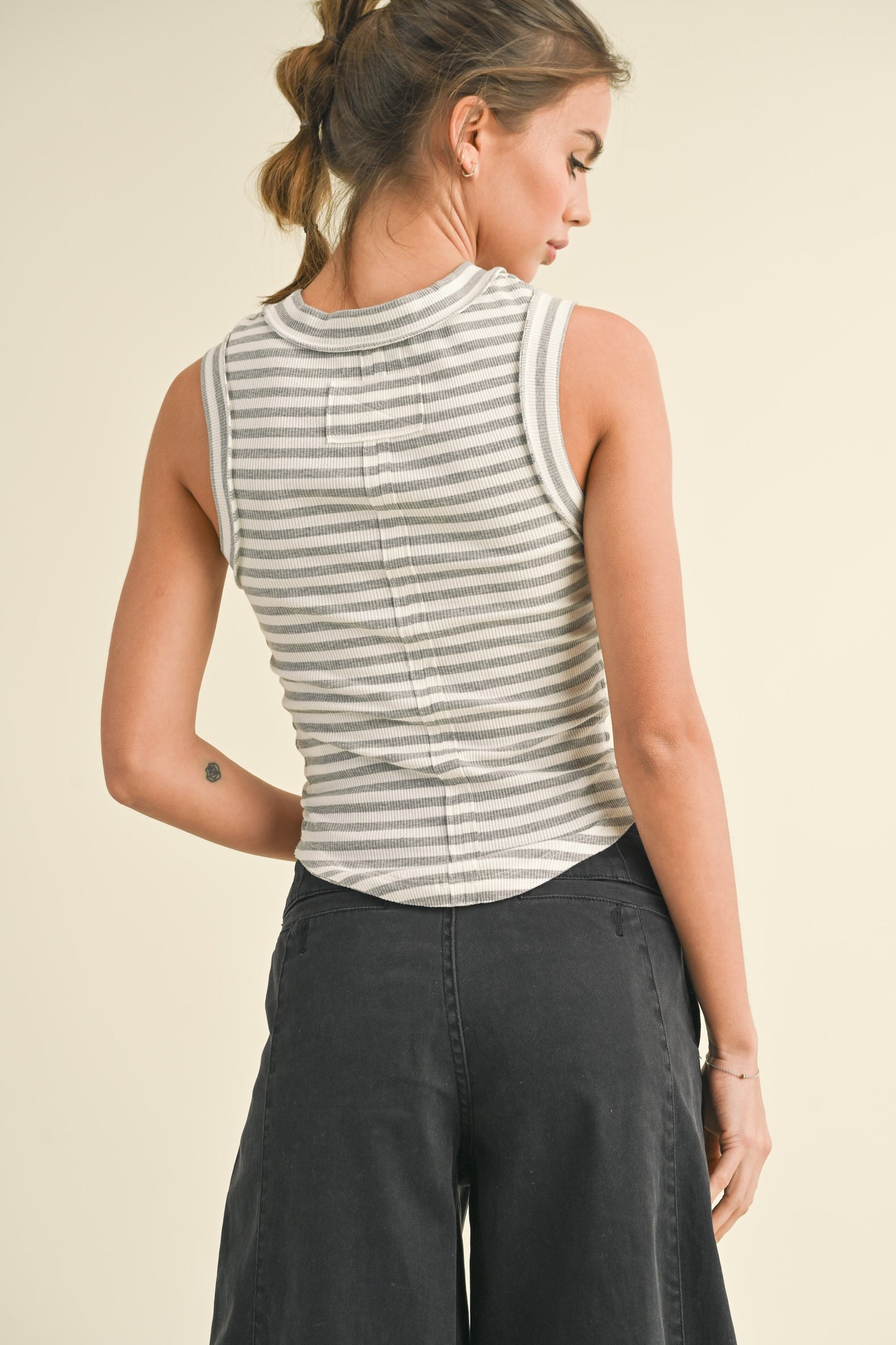 Gina Stripe Ribbed Tank