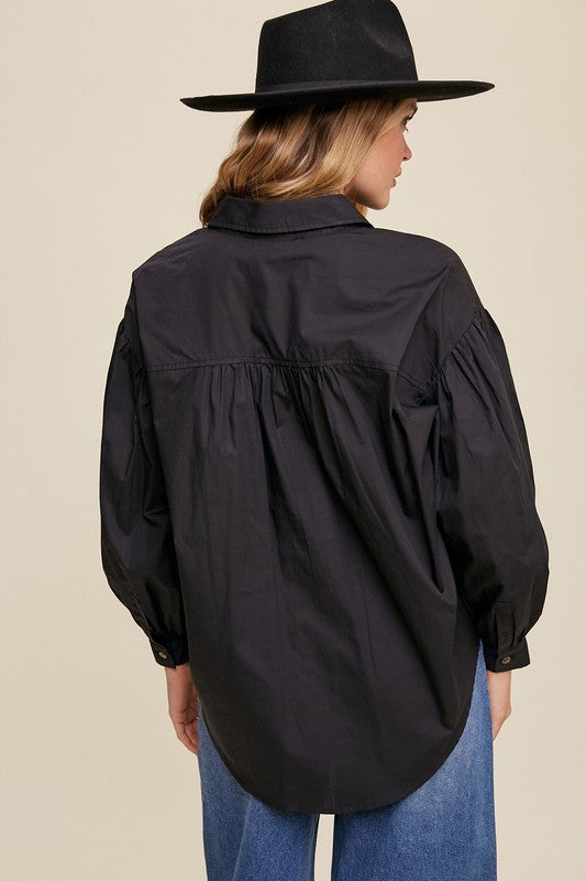 Essential Puff Sleeve Buttondown