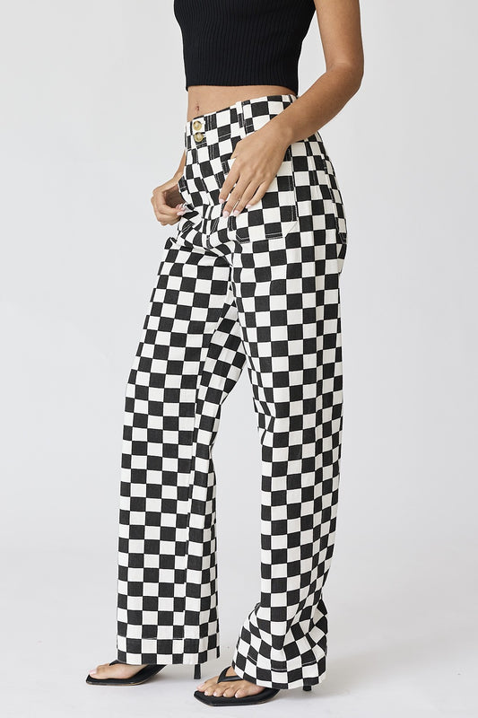 Demi Checkered Pants