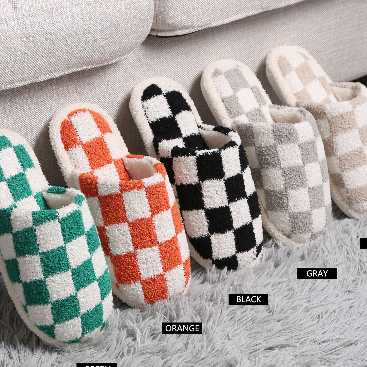 Checkered Slippers