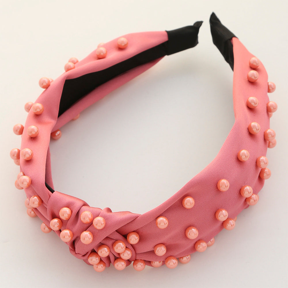 Color Ball Studded Knot Headband