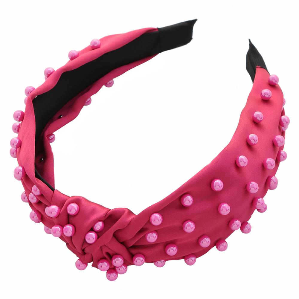 Color Ball Studded Knot Headband